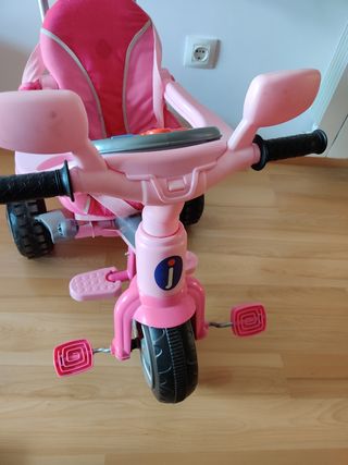 Triciclo paseo rosa con capota