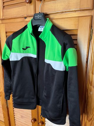 Sudadera Joma Verde y Negra Talla XS