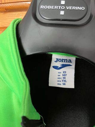 Sudadera Joma Verde y Negra Talla XS