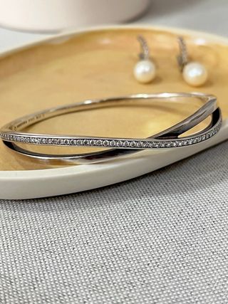 Pulsera y Pendientes Pandora Plata Perlas