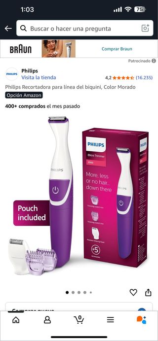 Philips Recortadora Bikini Morado