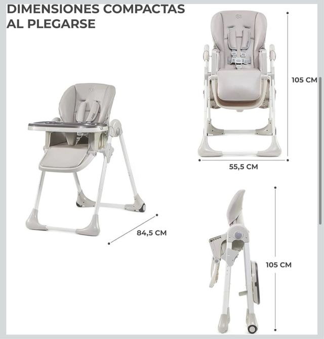 Trona Kinderkraft Yummy gris