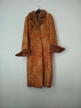 Abrigo largo marrón/naranja