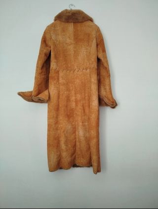 Abrigo largo marrón/naranja