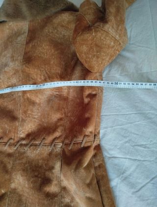 Abrigo largo marrón/naranja