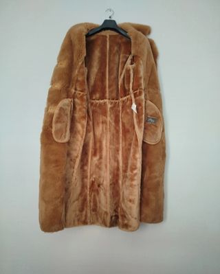 Abrigo largo marrón/naranja