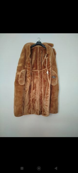 Abrigo largo marrón/naranja