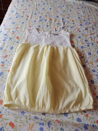 Camisa verano mujer blanca y amarilla