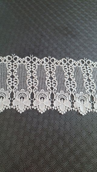 Tendina pizzo macramè bianco