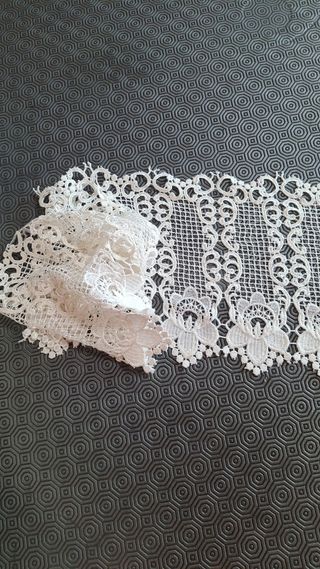 Tendina pizzo macramè bianco