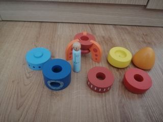 Cohete de madera, juegos Montessori