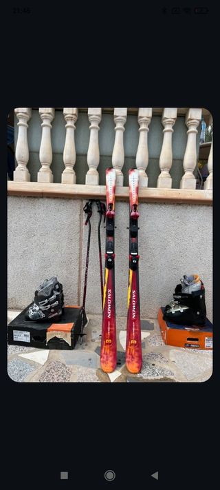 Pack Esquí Salomon con Botas y Bastones