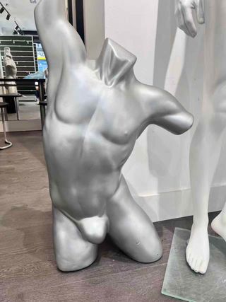 Maniquí Torso Masculino Plata