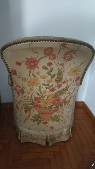 Butaca de 1 plaza con estampado floral
