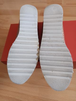 Zapatos Chica 10 rosa y dorados, talla 37