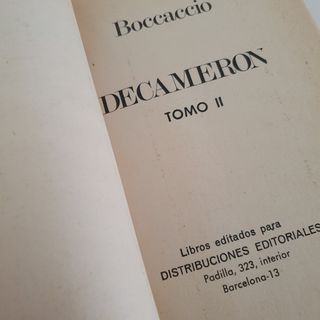 DECAMERON I Y II LA ILIADA