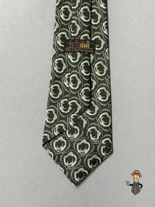 Corbata Commodore Trevira Poliéster Marrón/Verde