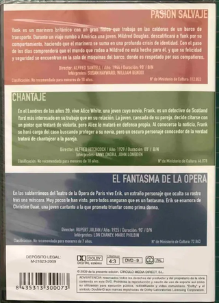 DVD Mitos del Cine: 3 Películas
