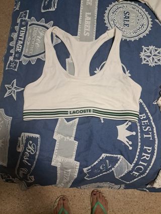 Top deportivo Lacoste blanco