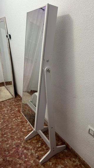 Espejo Joyero Blanco Grande