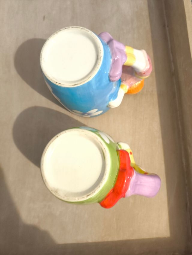 Coppia tazze ceramica con bambina