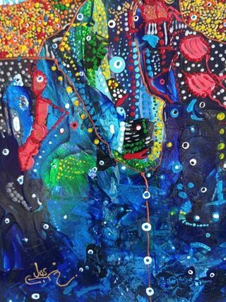 Arte original abstracto colorido