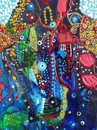 Arte original abstracto colorido