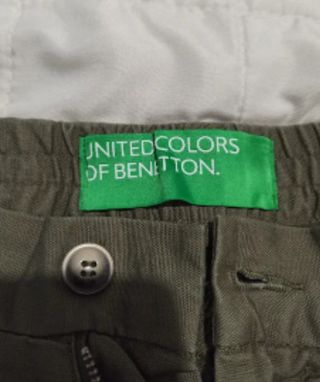 Pantaloni Benetton leggeri verde oliva