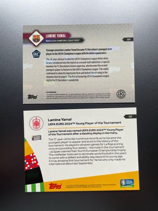 Lote 2 Cromos Lamine Yamal Topps Now para Aitor