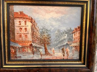 pintura al óleo firmada ‘burnett’