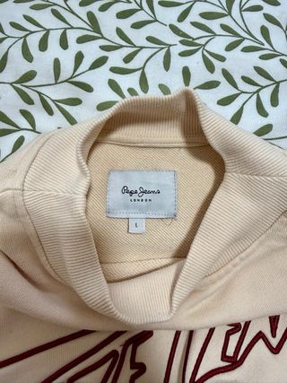 Sudadera Pepe Jeans sin capucha Beige Talla L