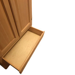 Armadio grezzo legno massello 2 ante 2 cassetti