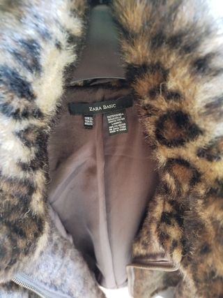 Cazadora efecto pelo leopardo