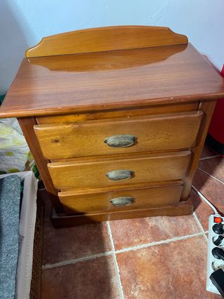 Mesita de noche de madera (2 unidades)