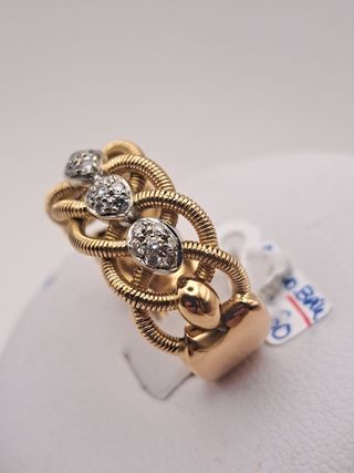 Anillo Oro 18K con Diamantes