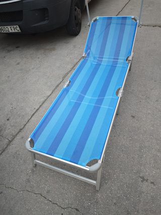 Tumbona de aluminio plegable
