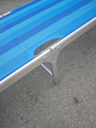 Tumbona de aluminio plegable