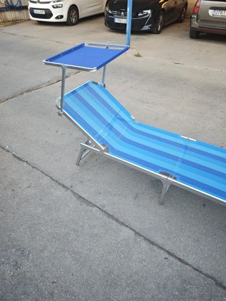 Tumbona de aluminio plegable