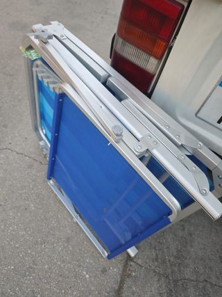 Tumbona de aluminio plegable
