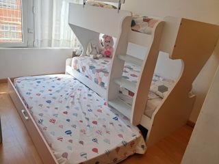 Litera 1.80x90 con cama nido robusta