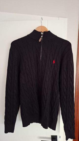 Suéter Polo Ralph Lauren Negro Cable Knit