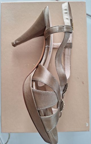 Sandali Albano eleganti raso beige con strass