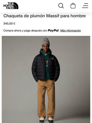 Abrigo de Plumas The North Face Negro
