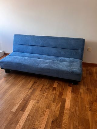 Sofá Cama Azul Tela