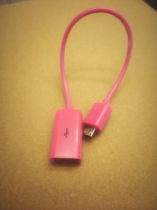 Adaptador OTG Rosa USB a Micro USB