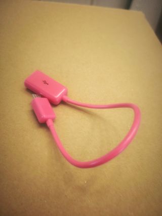 Adaptador OTG Rosa USB a Micro USB
