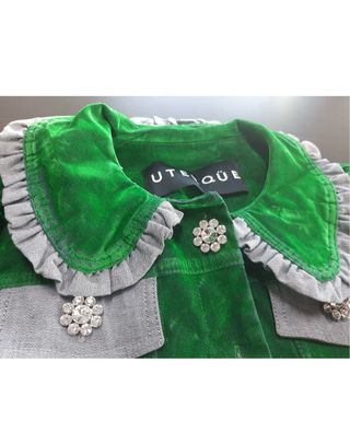 Chaqueta joya terciopelo y vaquera