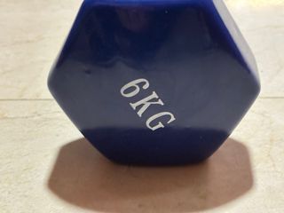 Mancuerna 6 kg azul