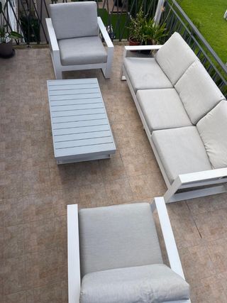 Conjunto Salón Exterior Italia 5pz Aluminio