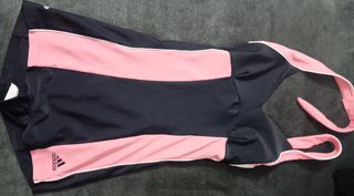 Bañador Adidas Halter Negro y Rosa